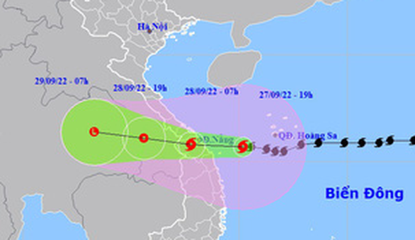 Từ 22h đêm nay 27.9, bão số 4 tác động mạnh nhất đến đất liền các tỉnh miền Trung